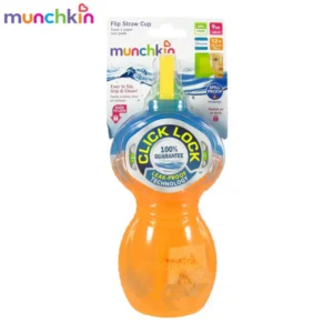 Kids Flip Straw Cup 9Oz Orange - Topse