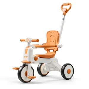 Infantes Kids Tricycle With Handle White & Orange